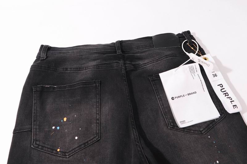 Purple Men's High Quality Fashion Stretch Pants Jeans Size 28-36