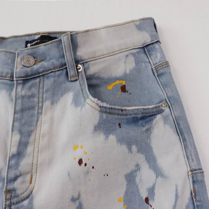 Purple Men's High Quality Fashion Stretch Pants Jeans Size 28-38