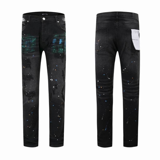 Purple Men's High Quality Fashion Stretch Pants Jeans Size 28-36