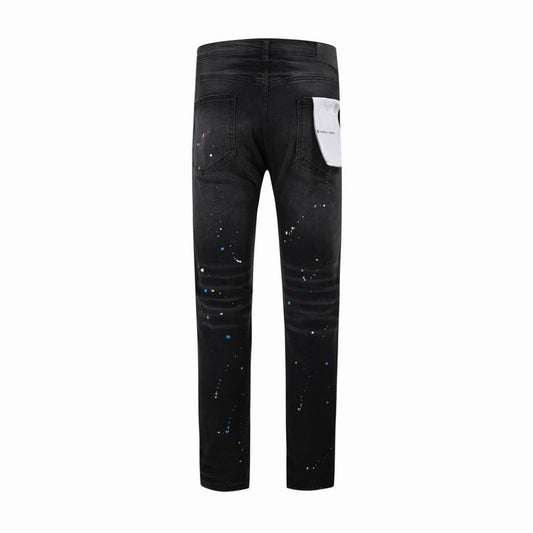 Purple Men's High Quality Fashion Stretch Pants Jeans Size 28-36
