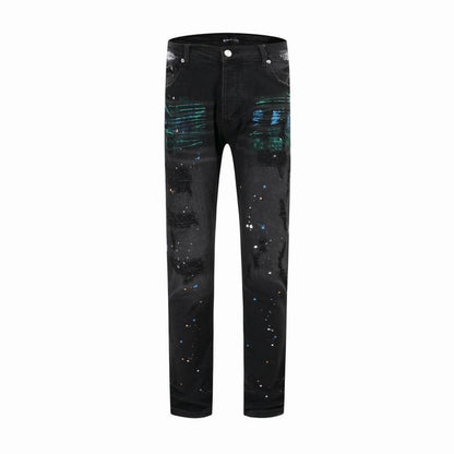 Purple Men's High Quality Fashion Stretch Pants Jeans Size 28-36